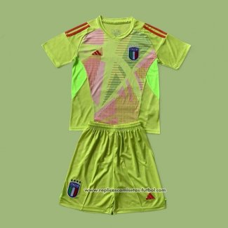 Camiseta Italia Portero Nino 2024 Verde