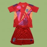 Camiseta Italia Portero Nino 2024 2025 Rojo