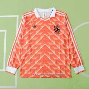 Primera Camiseta Barcelona Retro Manga Larga 1988