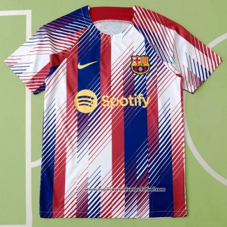 Camiseta Pre Partido del Barcelona 2023 Azul y Rojo