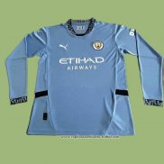 Primera Camiseta Manchester City Manga Larga 2024 2025